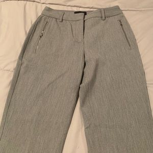 Express | Mid Rise Grey Columnist Ankle Pants (Stretch)